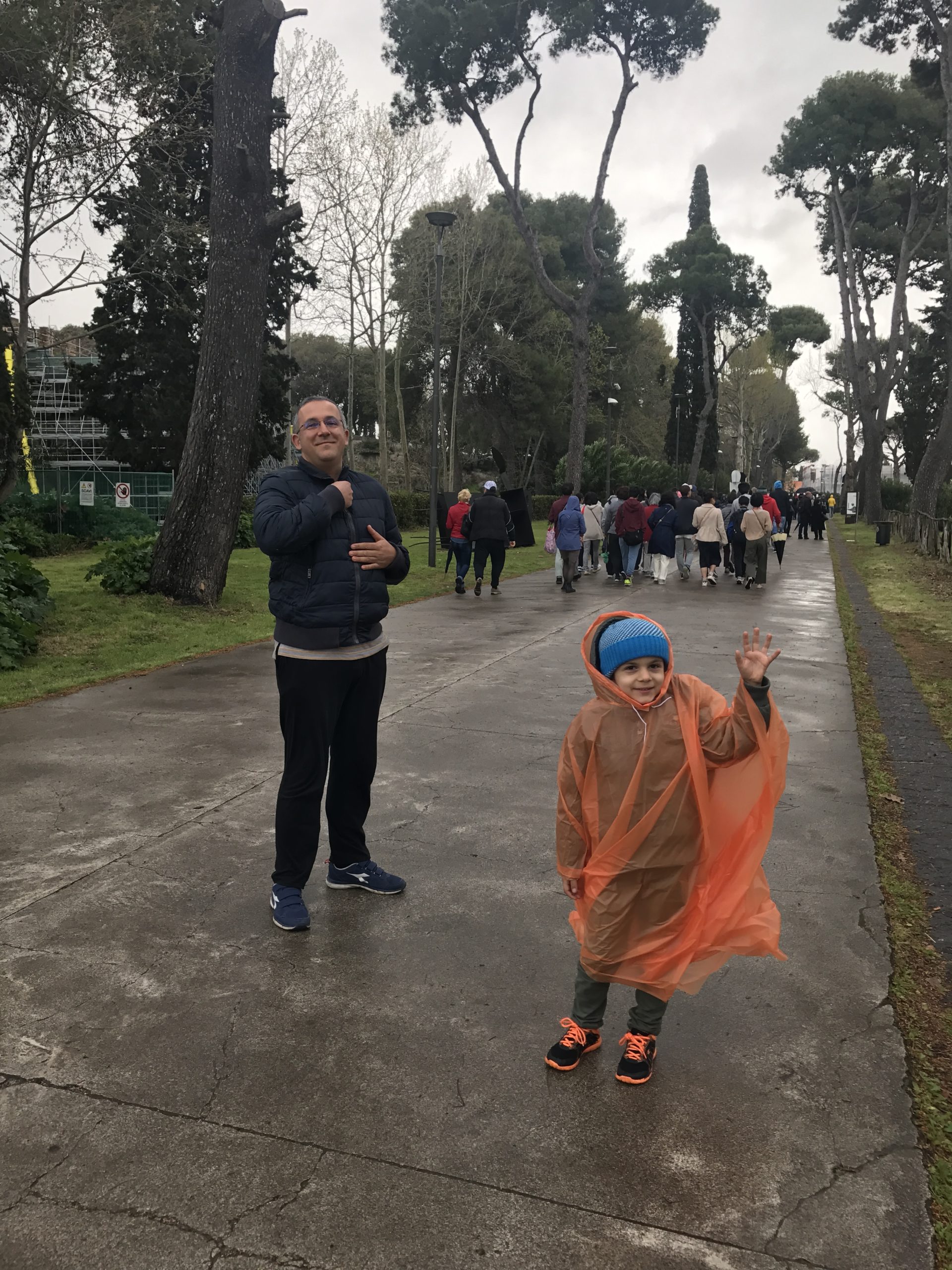 Pompei with rain